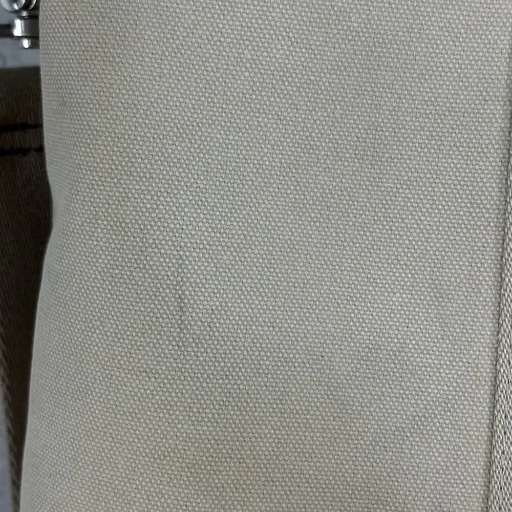 Coach Heritage Web Tote Bag Canvas Leather 16 x 16 Navy Blue Beige